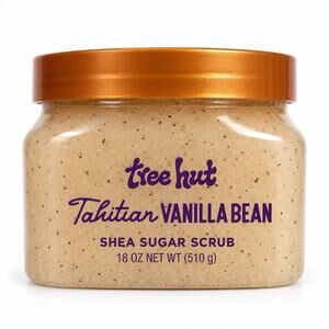 Tree Hut Tahitian Vanilla Bean Shea Sugar Body Scrub 18 oz Exfoliating NEW